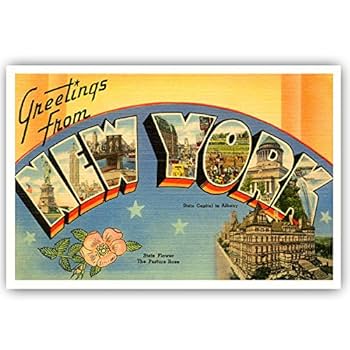 ニューヨークのポストカード Amazon.com : GREETINGS FROM NEW YORK vintage reprint